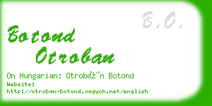 botond otroban business card